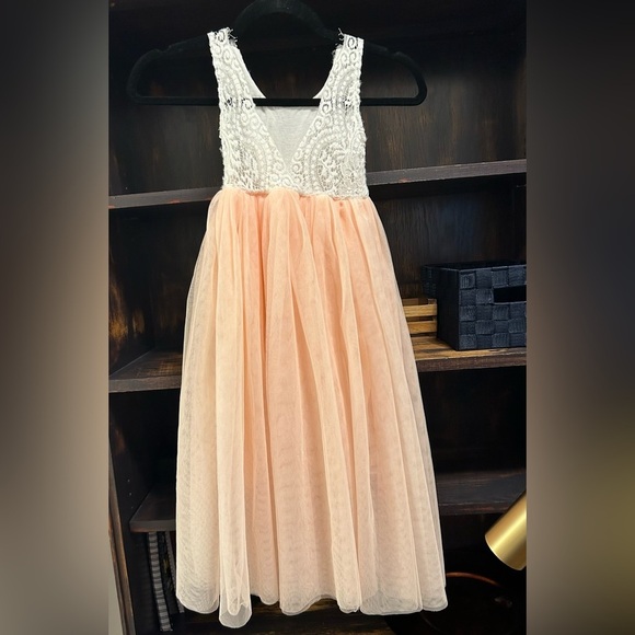 Girls Dress | Light Pink Tulle | Flower girl | Wedding - Picture 2 of 6